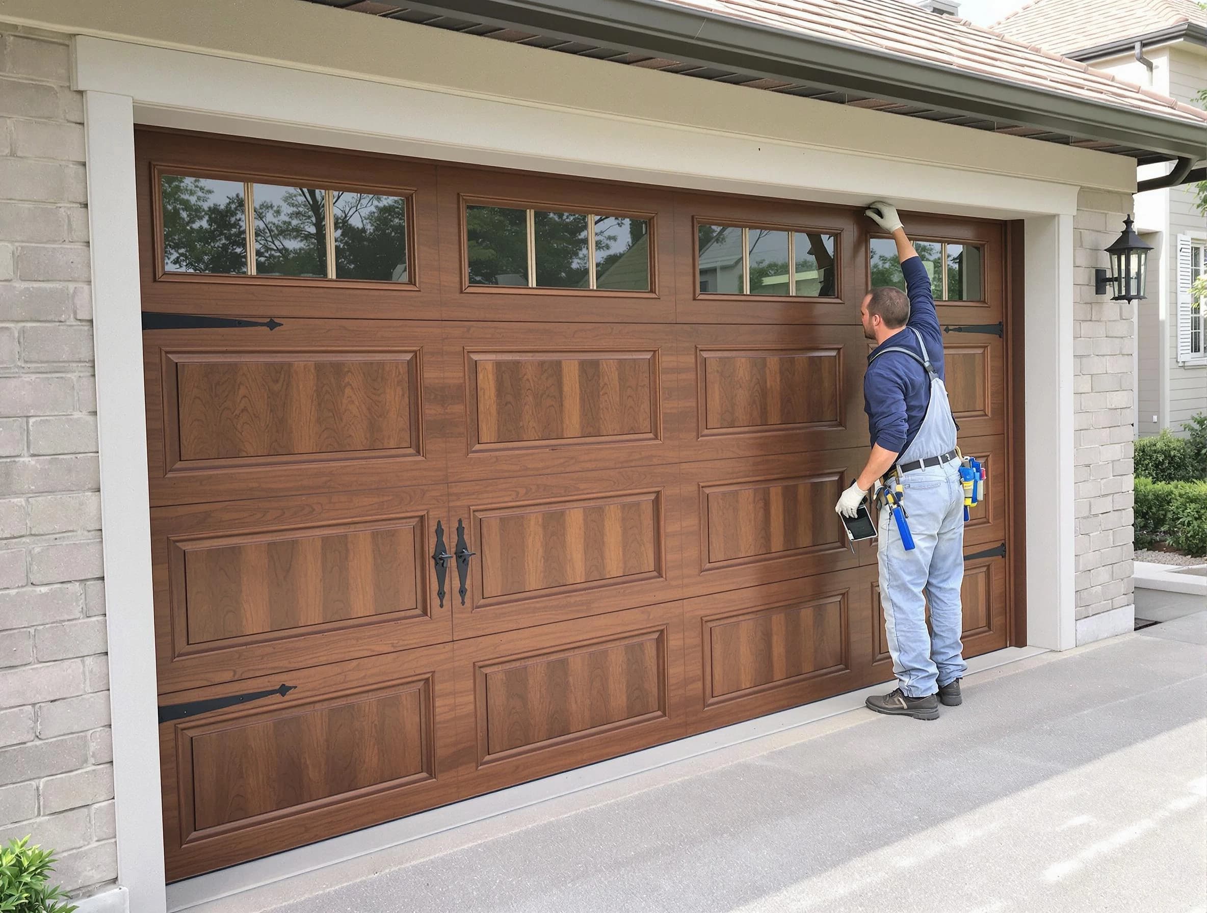 Custom garage door showcase by Baldwin Garage Door Repair in Baldwin