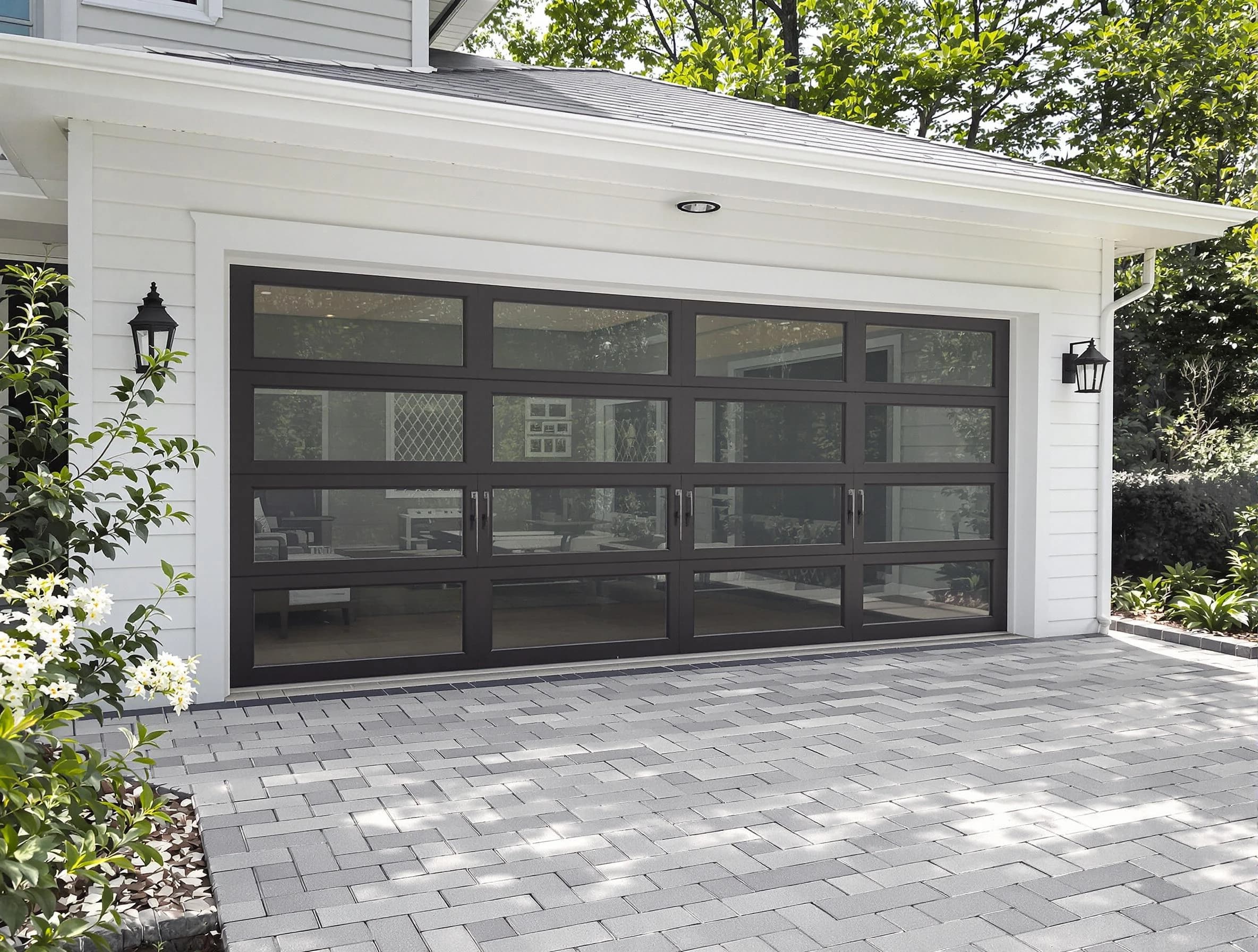 Baldwin Garage Door Repair design specialist presenting custom garage door options to Baldwin homeowner