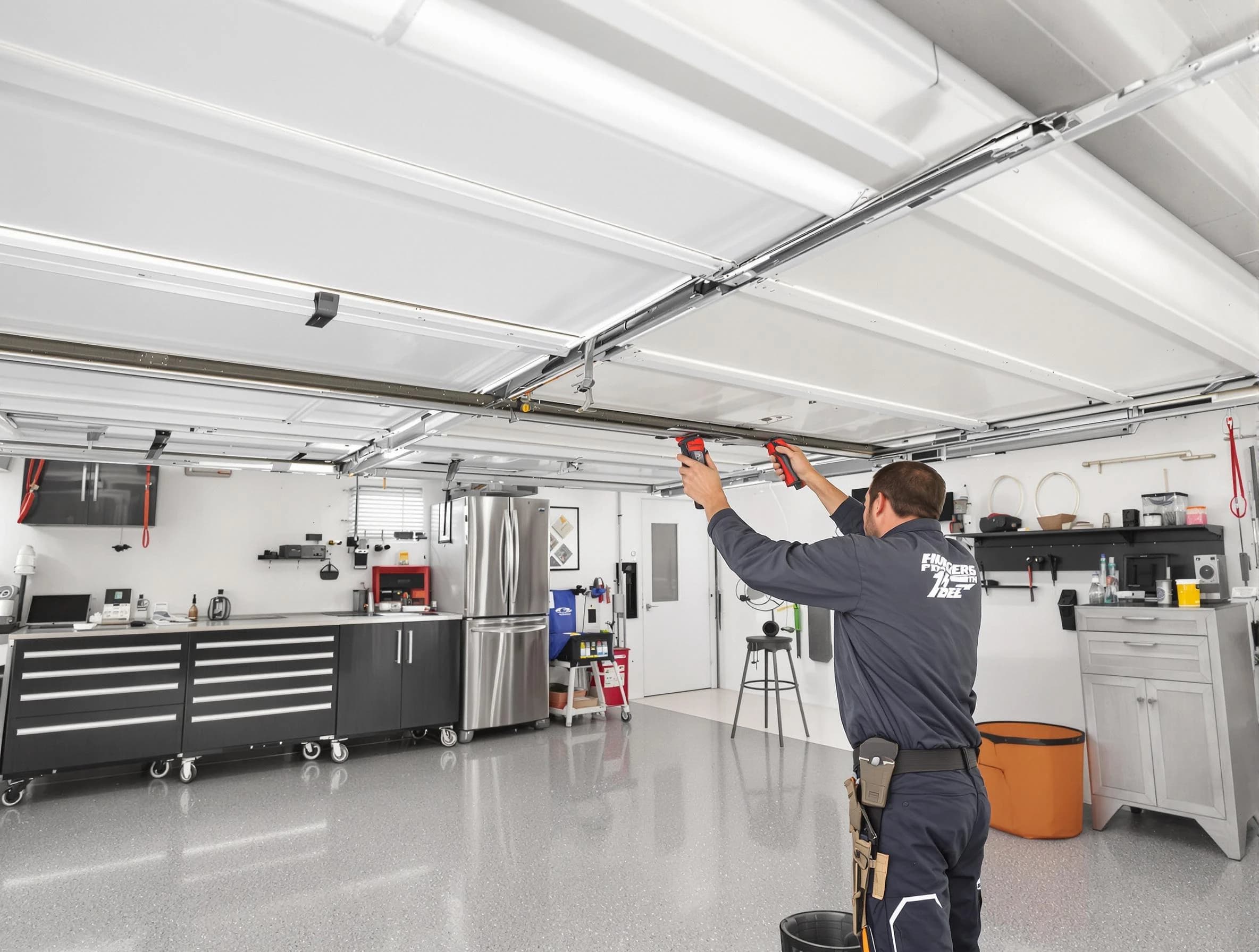 Overhead garage door repair service by Baldwin Garage Door Repair in Baldwin
