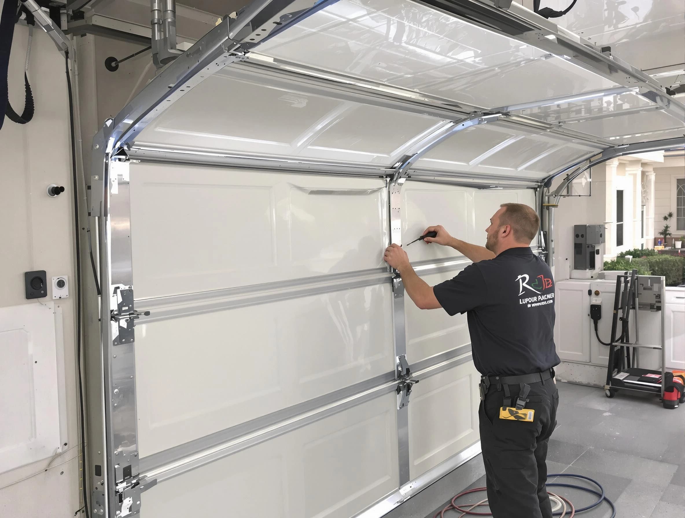Baldwin Garage Door Repair professional performing panel repair in Baldwin