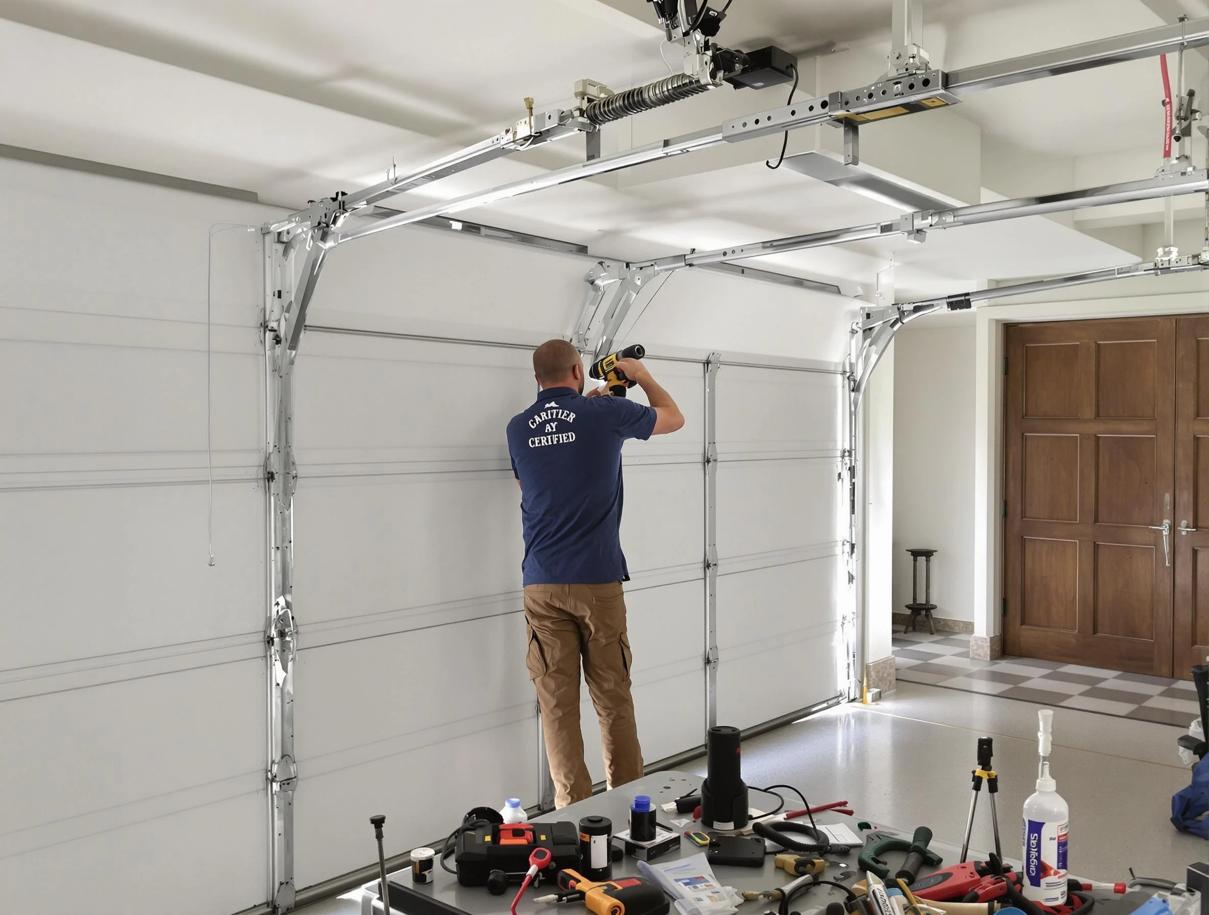 Baldwin Garage Door Repair certified technician performing precision garage door repair in Baldwin