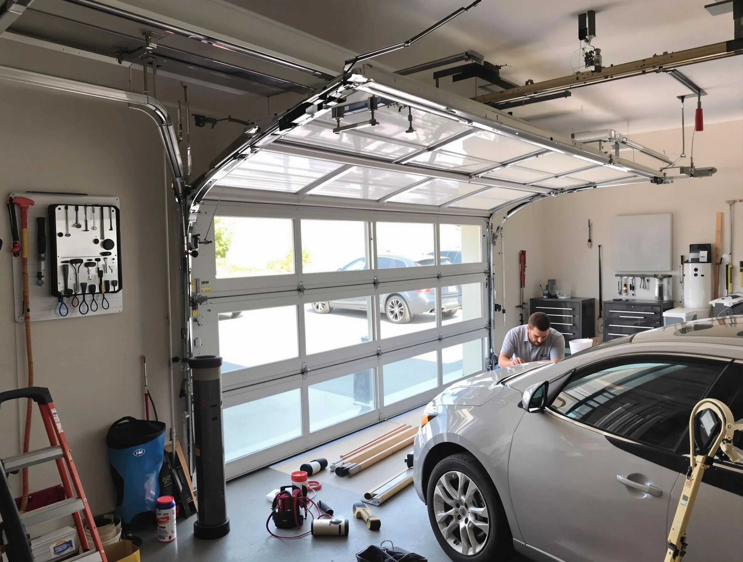 Garage door noise reduction service by Baldwin Garage Door Repair in Baldwin