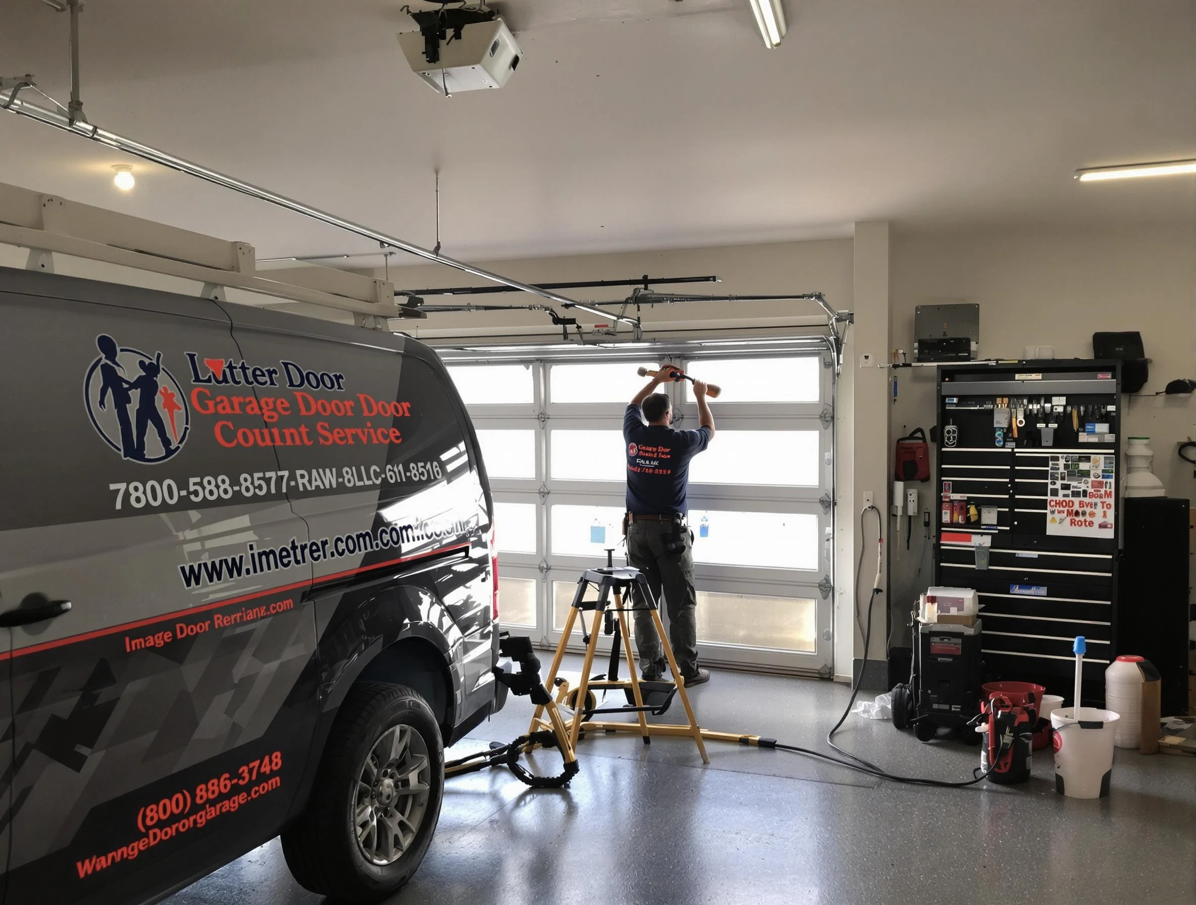 Baldwin Garage Door Repair team performing same-day garage door repair in Baldwin