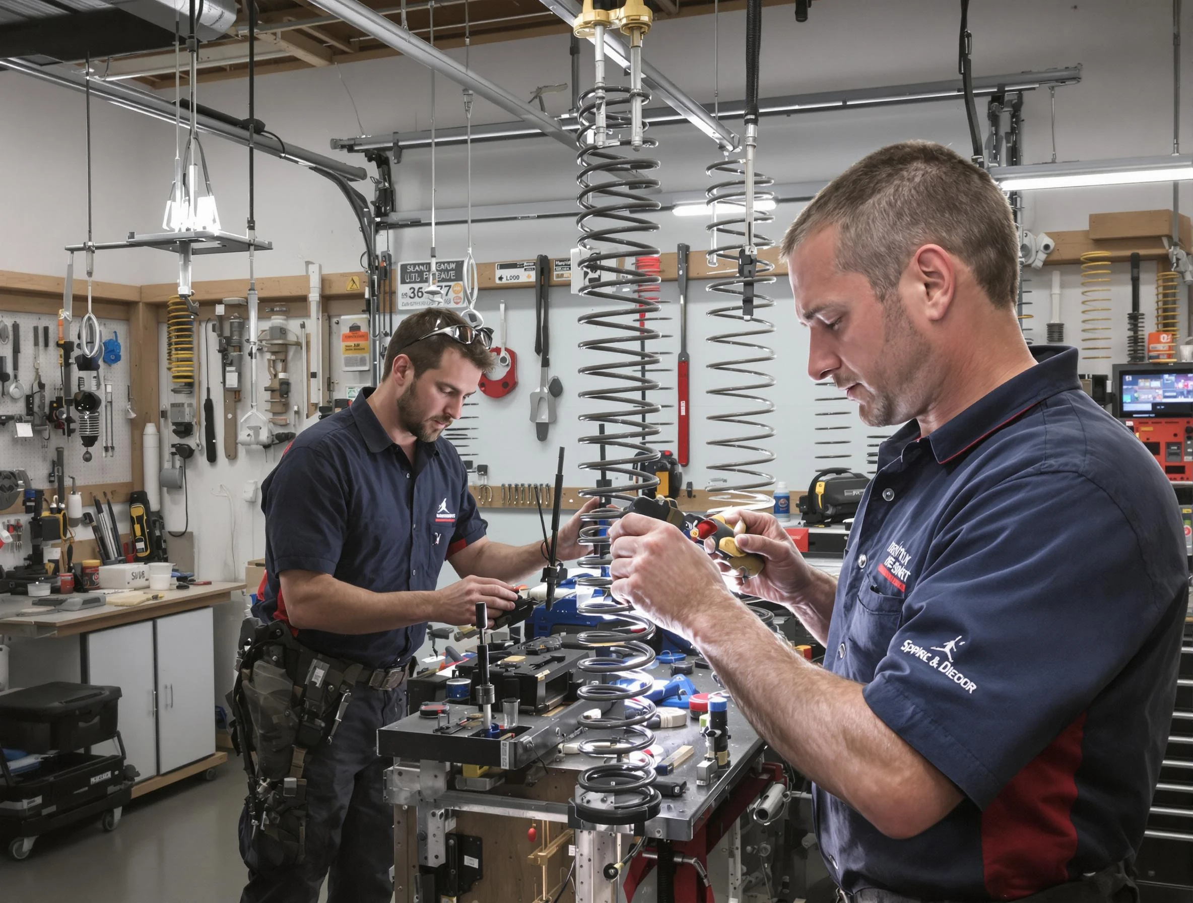 Garage door spring repair service by Baldwin Garage Door Repair in Baldwin